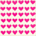 Carreau Petit Coeur Blanc / Rose
