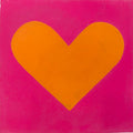 Carreau Coeur Rose Orange
