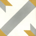 Carreau Diagonale Star Quadra Gris & Jaune
