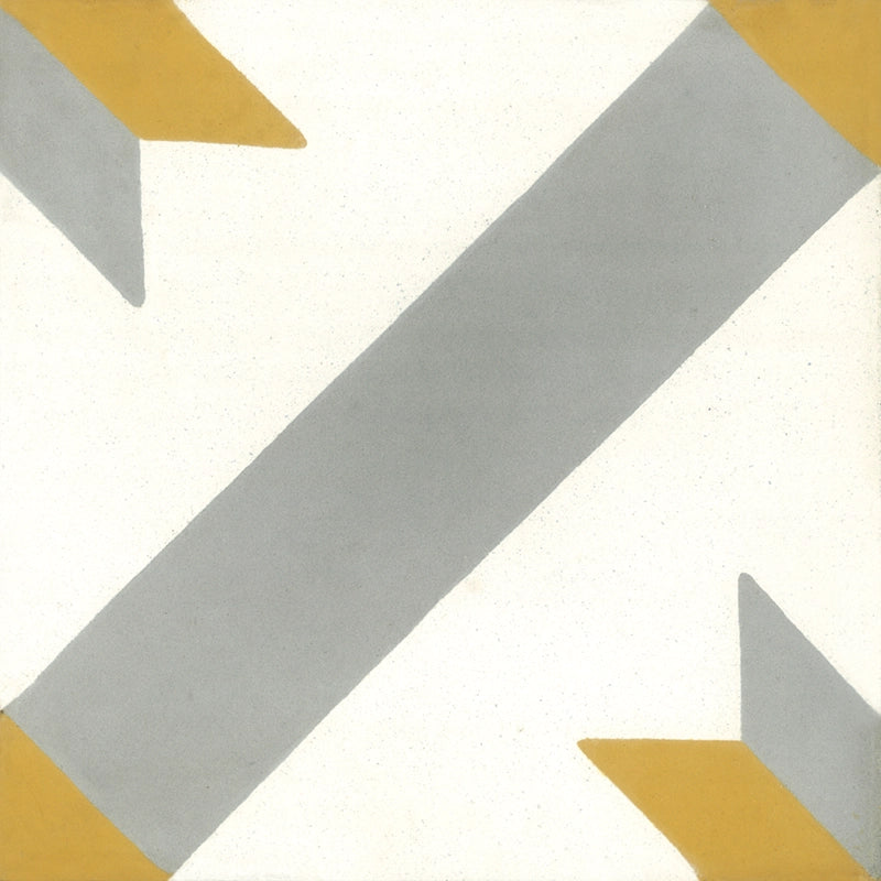 Carreau Diagonale Star Quadra Gris & Jaune