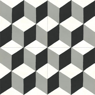 Carreau Cube Petit Noir & Blanc
