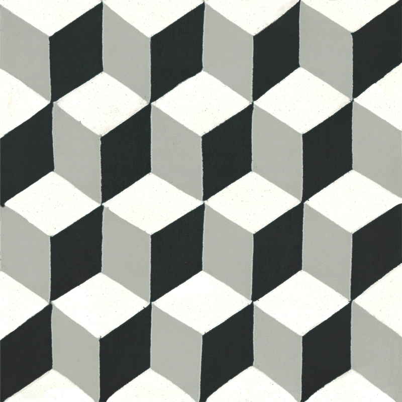 Carreau Cube Petit Noir & Blanc