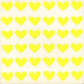 Carreau Petit Coeur Blanc / Jaune