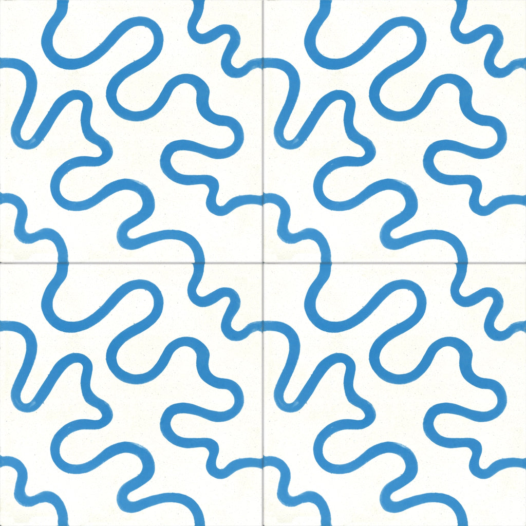 Carreau Tortillons Bleu
