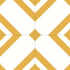 Carreau Zag Jaune & Blanc