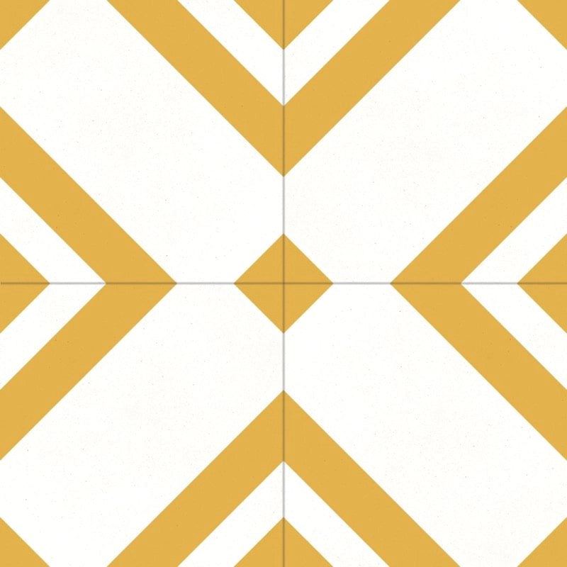 Carreau Zag Jaune & Blanc