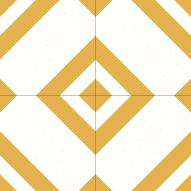 Carreau Zag Jaune & Blanc