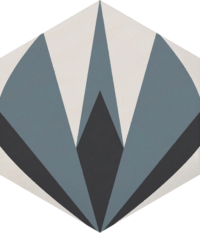 Carreau Hex Kaleidoscope Chicorée