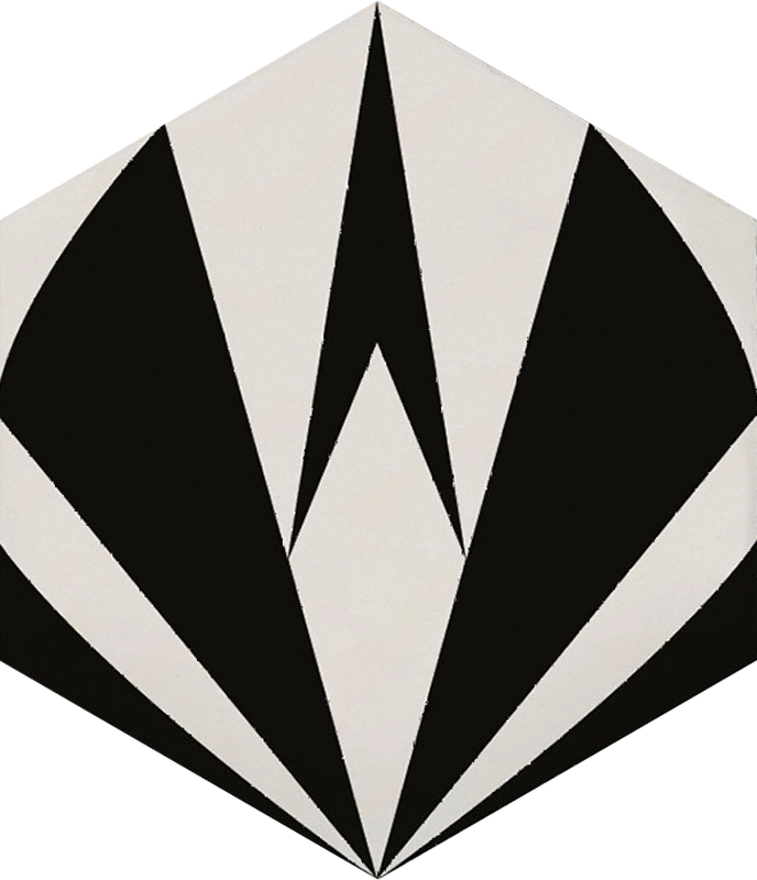 Carreau Hex Kaleidoscope Cygne