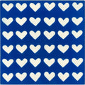 Carreau Petit Coeur Bleu Eletric  / Blanc