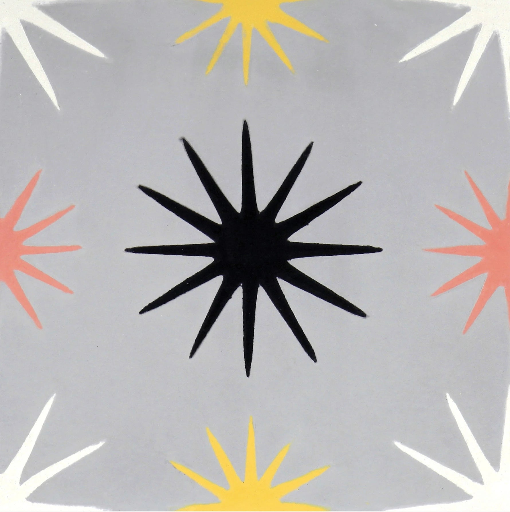 Carreau de ciment Céleste Acier