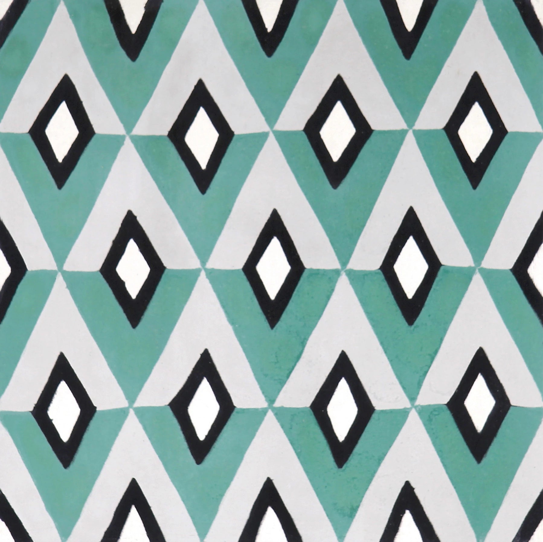 Carreau de ciment Losanges Argile