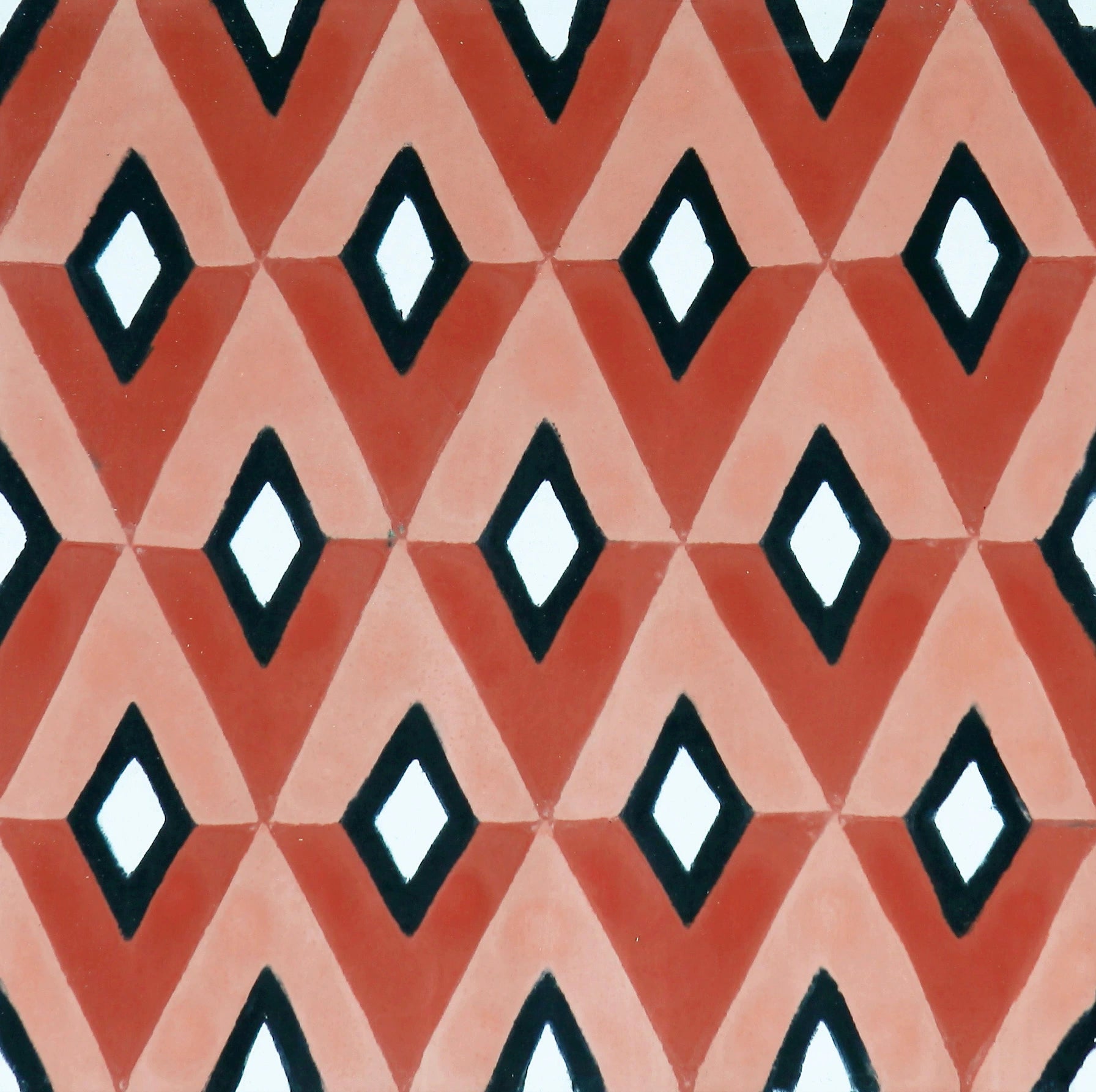 Carreau de ciment Losanges Rose Flamant