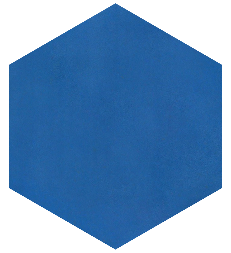 Hexagone M Bleu Electric
