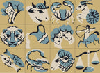 Imagier Zodiac Moutarde Ancienne