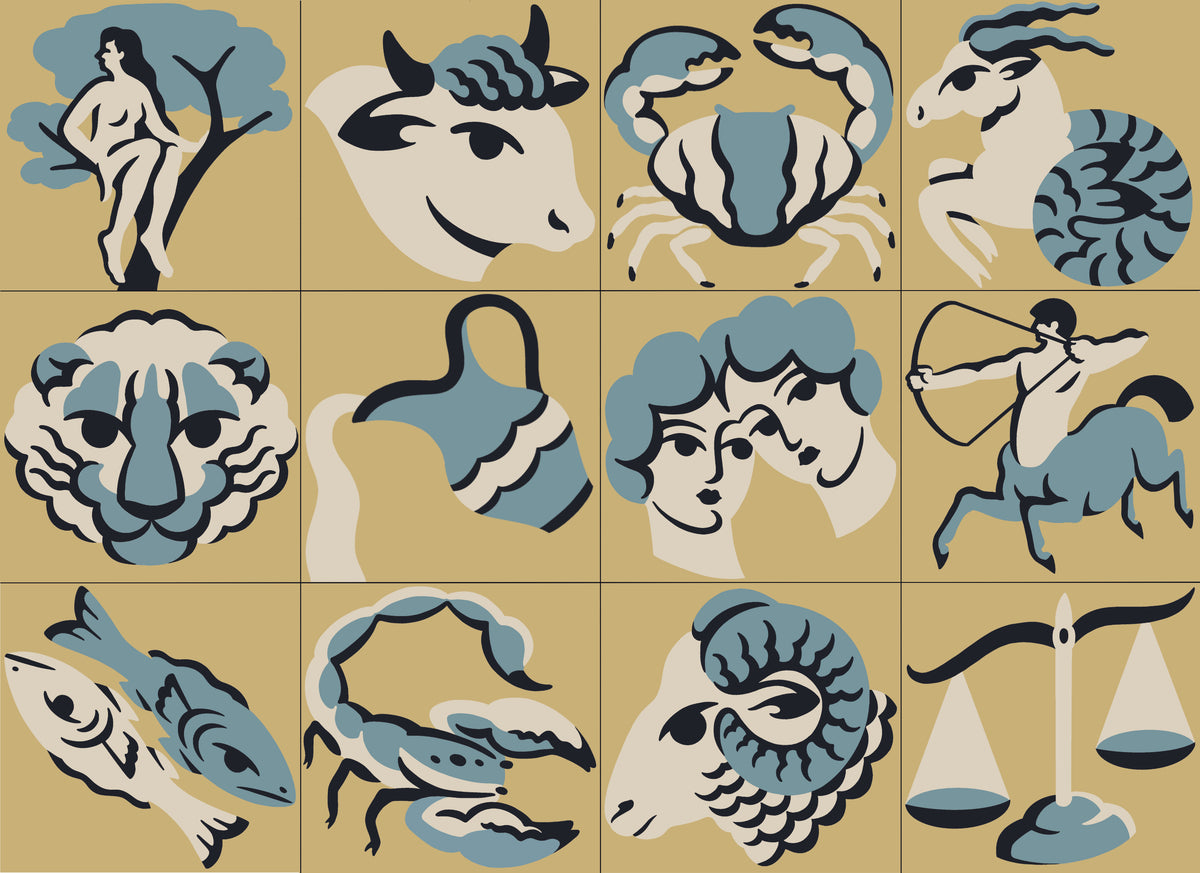 Imagier Zodiac Moutarde Ancienne