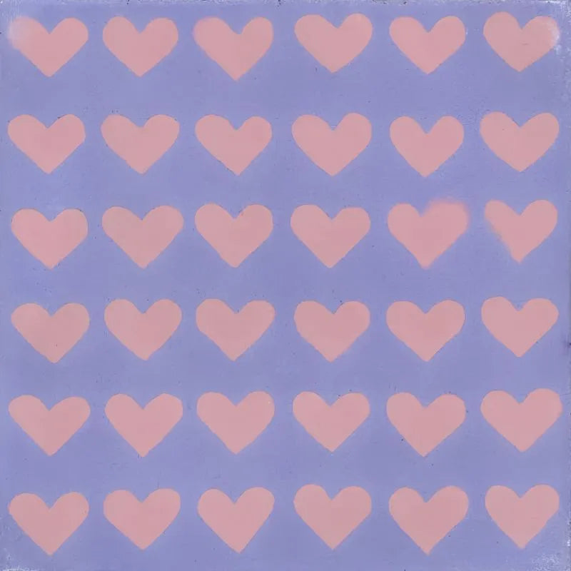 Carreau Petit Coeur Violet / Mauve