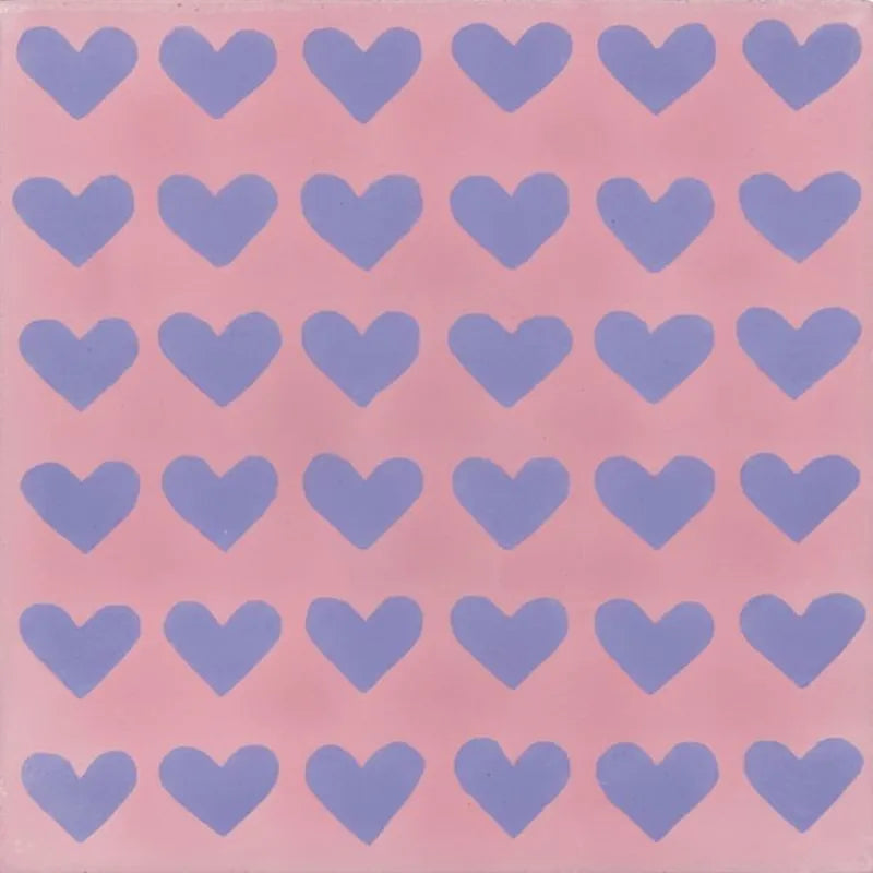 Carreau Petit Coeur Mauve /Violet