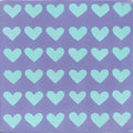 Carreau Petit Coeur Violet / Turquoise