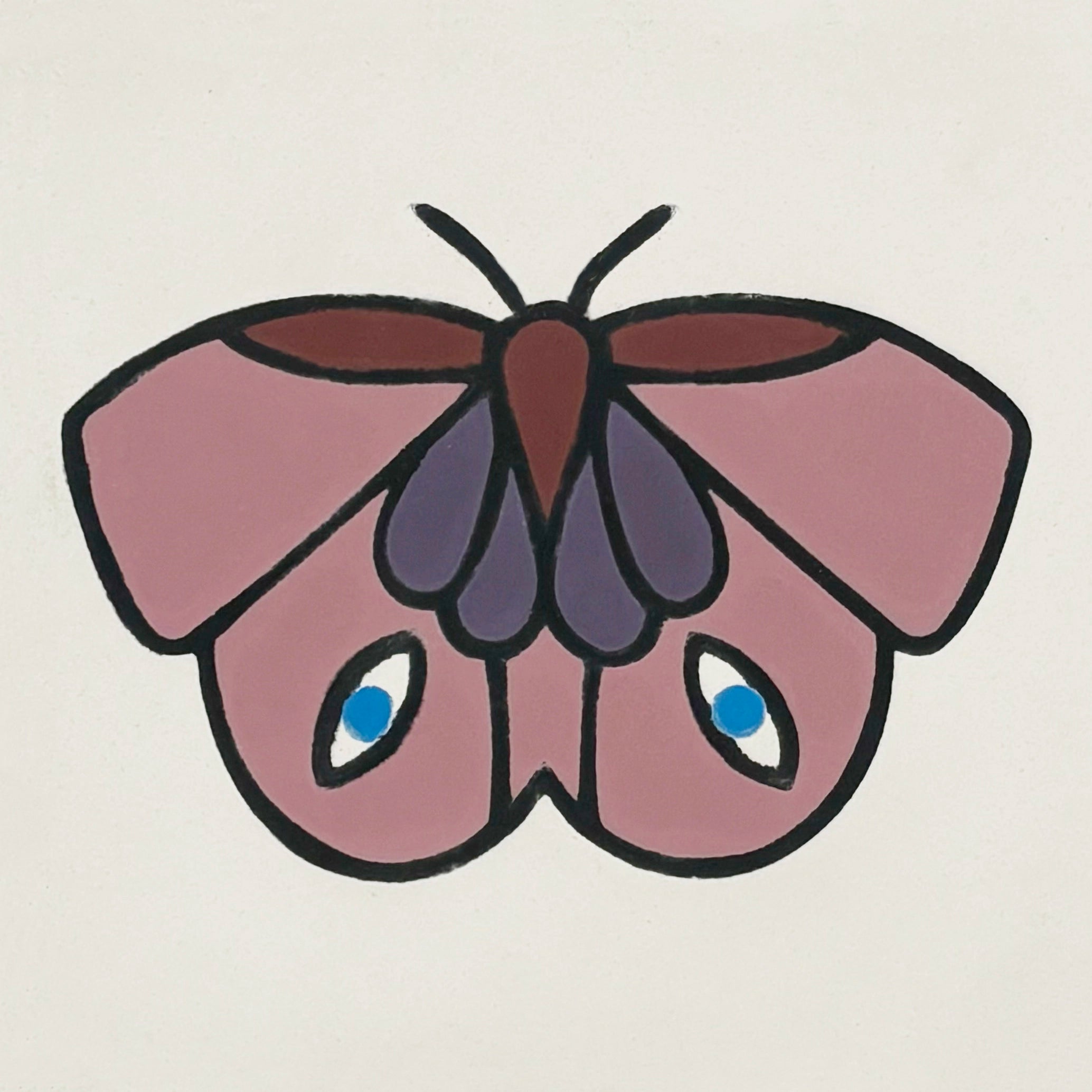 Carreau le Papillon Rose