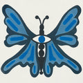 Piastrella farfalla blu