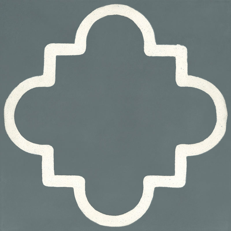 Carreau Agrigento Gris Basalte & Blanc