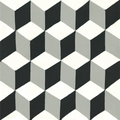 Carreau Cube Petit Noir & Blanc