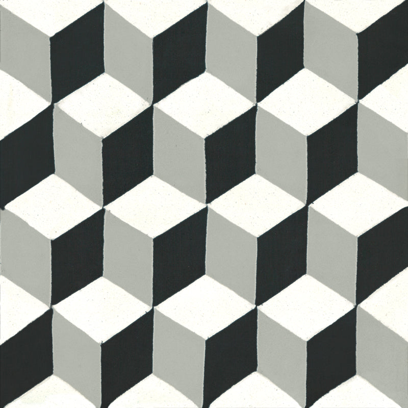 Carreau Cube Petit Noir & Blanc
