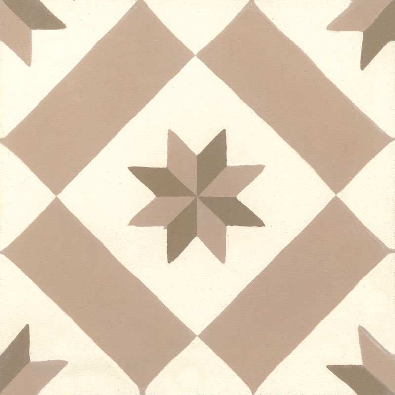 Carreau de Ciment Diagonale Star Beige Ecorce - Carocim