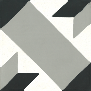 Carreau Diagonale Star Quadra Gris & Noir