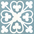 Carreau de Ciment Girofle Bleu Mistral & Blanc - Carocim