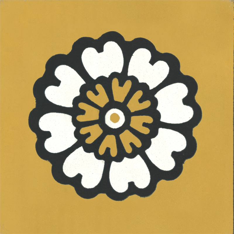 Carreau Glamour Fleur Jaune