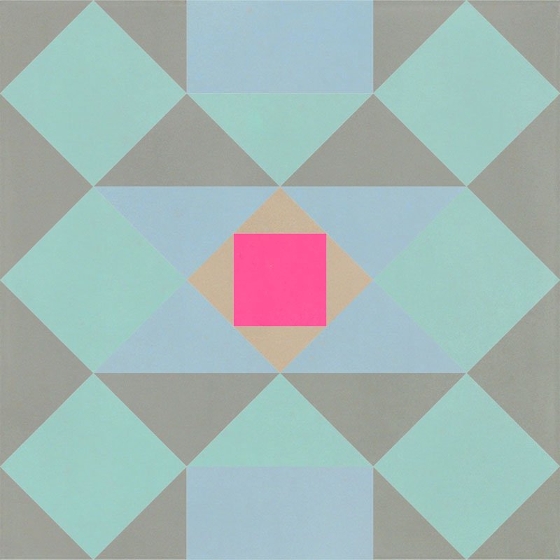 Carreau de Ciment Granit Gris Froid & Bleu Calanques