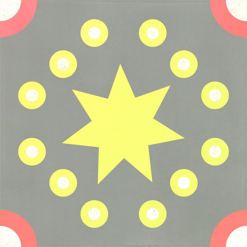 Carreau de Ciment Kermesse Gris