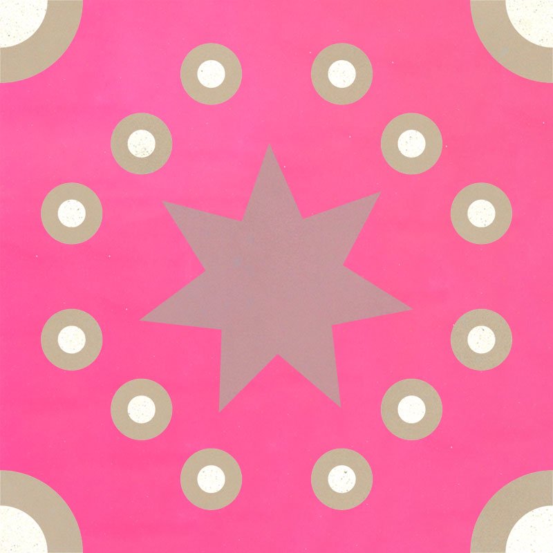 Carreau de Ciment  Kermesse Rose