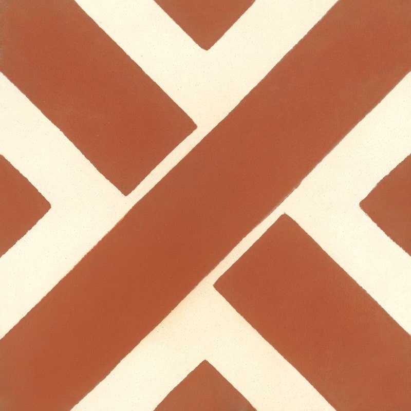 Carreau de Ciment Kros Vanille & Rouge Sainte-Victoire - Carocim