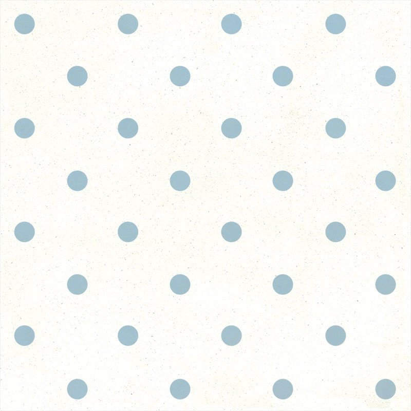 Carreau de Ciment Petit Pois Blanc-Bleu Verdon