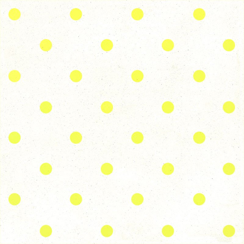Carreau de Ciment Petit Pois Blanc-Jaune Néon
