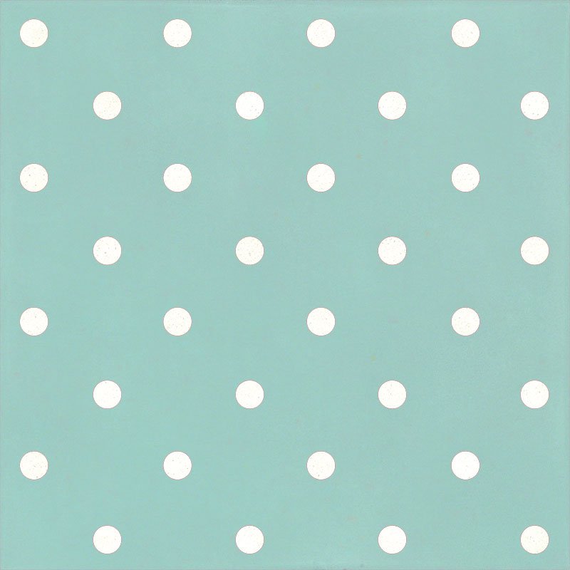 Carreau de Ciment  Petit Pois Bleu Calanques-Blanc