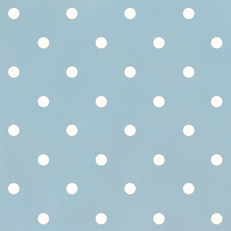 Carreau de Ciment Petit Pois Bleu Verdon-Blanc