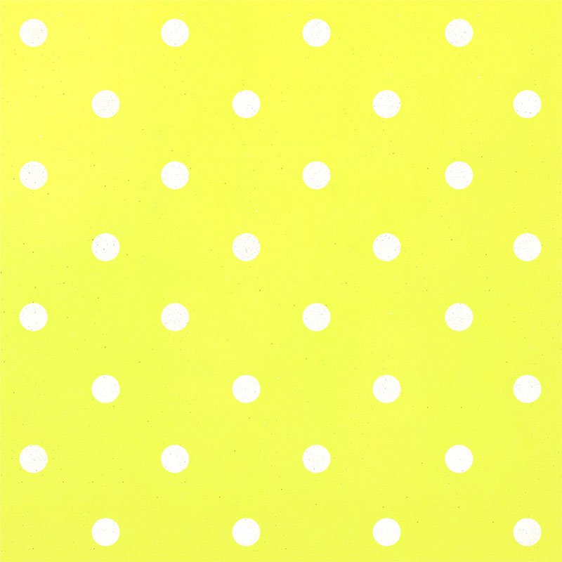 Carreau de Ciment Petit Pois Jaune Néon-Blanc