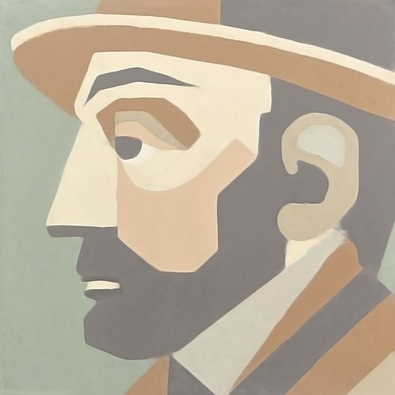 Carreau Portrait de Cézanne