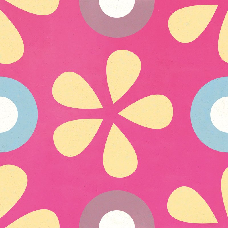 Carreau de Ciment Sioux Rose Néon