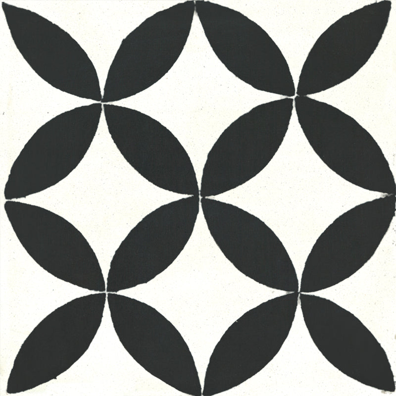 Carreau Trame Circulaire Noir