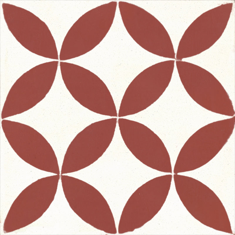 Carreau Trame Circulaire Rouge