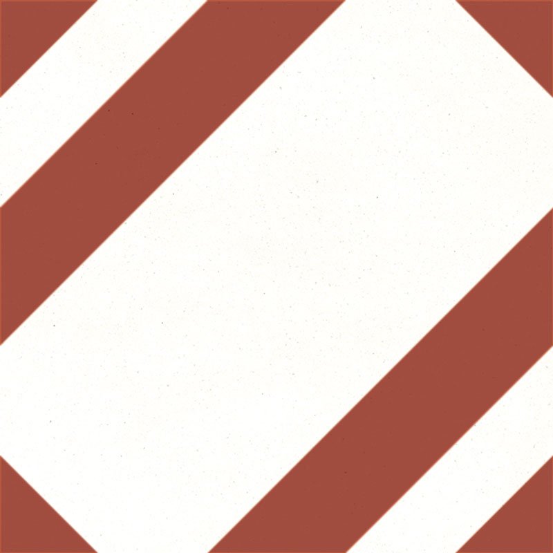 Carreau de Ciment Zag Rouge & Blanc - Carocim
