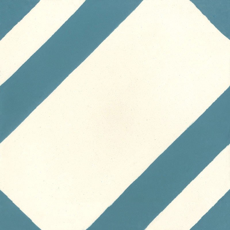 Carreau de Ciment Zag Vanille & Bleu Mistral - Carocim