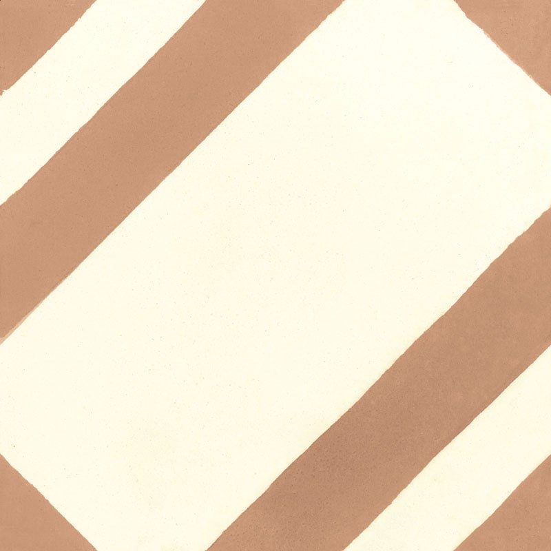 Carreau de Ciment Zag Vanille & Rose Antique - Carocim