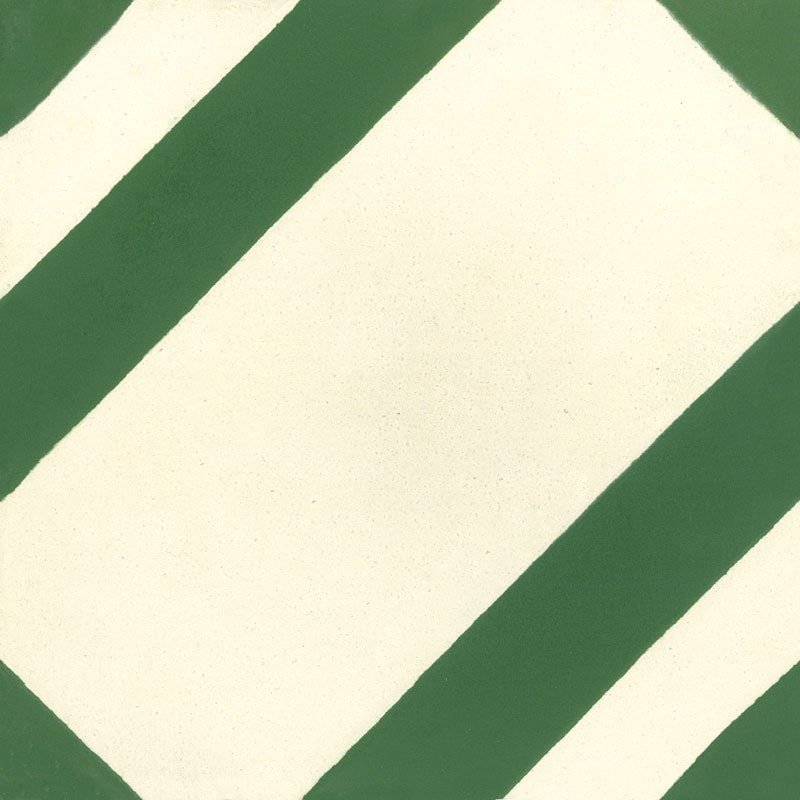 Carreau de Ciment Zag Vanille & Vert Chlorophylle - Carocim
