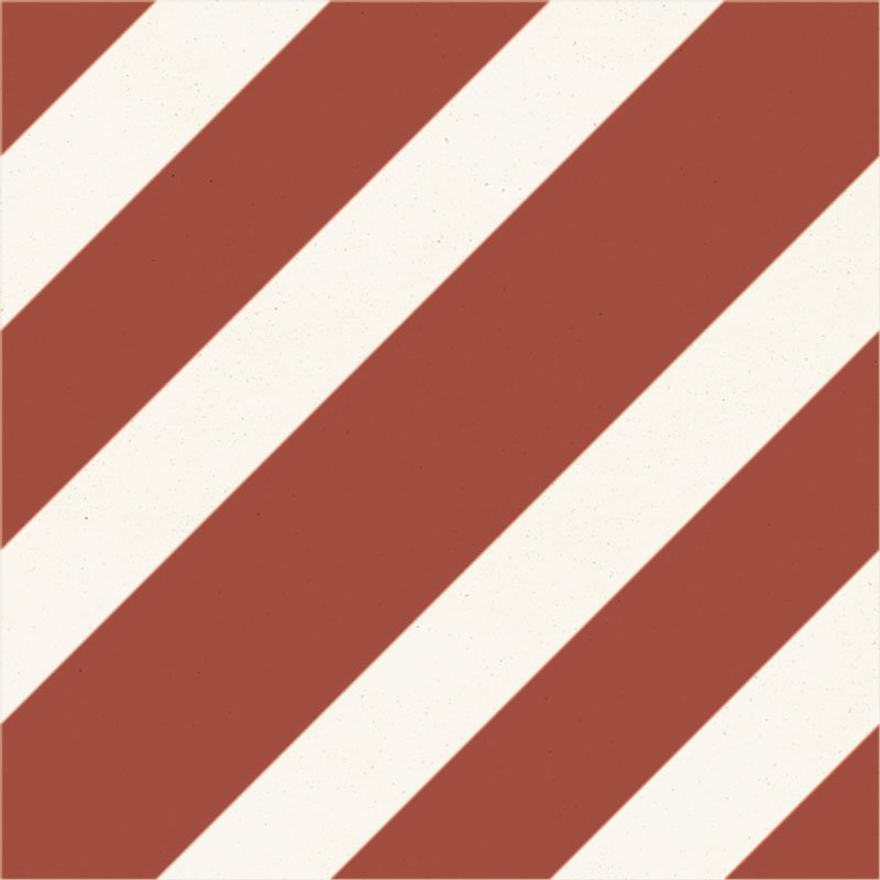 Carreau de Ciment Zig Rouge & Blanc - Carocim